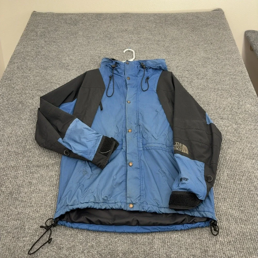 Vintage The North Face Jacket Mens M Blue Nylon Gore Tex Mountain Parka Gorpcore